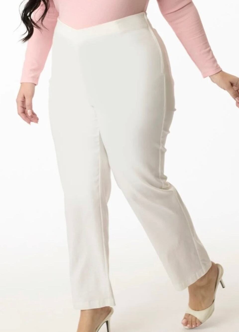 Unique Vintage White Side Zip Cigarette Pants XS NWT